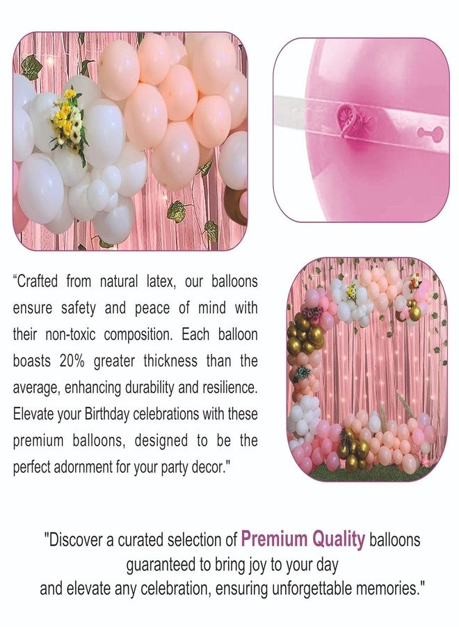 YOURS DECOR مجموعة زينة بالونات حفلات أعياد الميلاد من يورز ديكور، بتصميم أرنب وفراشة، باللونين الوردي والذهبي، 67 قطعة - Image 4